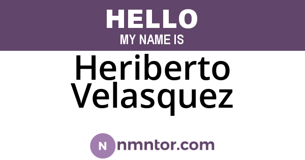 Heriberto Velasquez