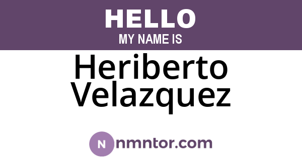 Heriberto Velazquez