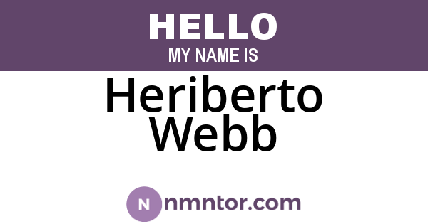 Heriberto Webb
