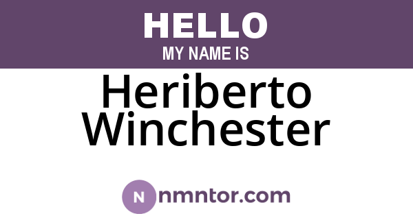 Heriberto Winchester