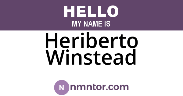 Heriberto Winstead