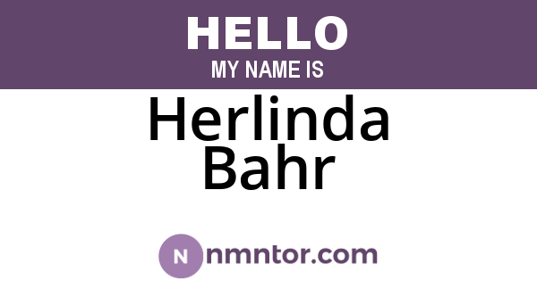 Herlinda Bahr