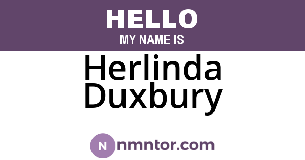 Herlinda Duxbury