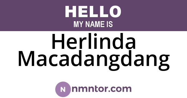 Herlinda Macadangdang