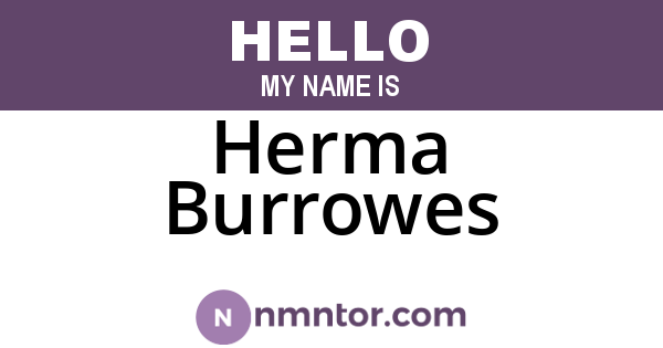 Herma Burrowes