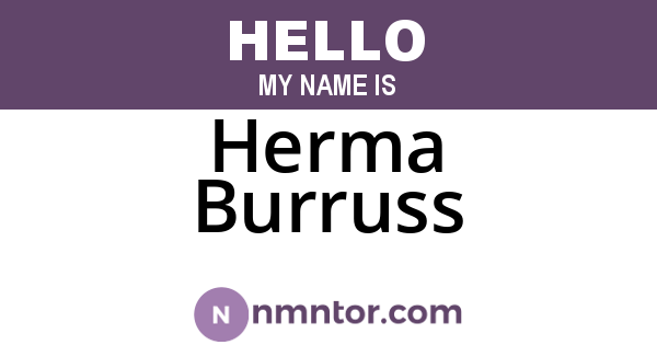 Herma Burruss