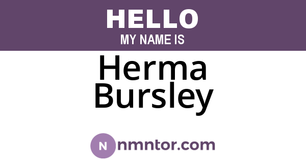 Herma Bursley