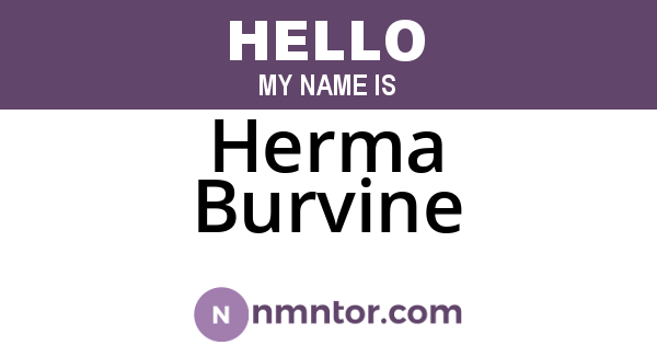Herma Burvine