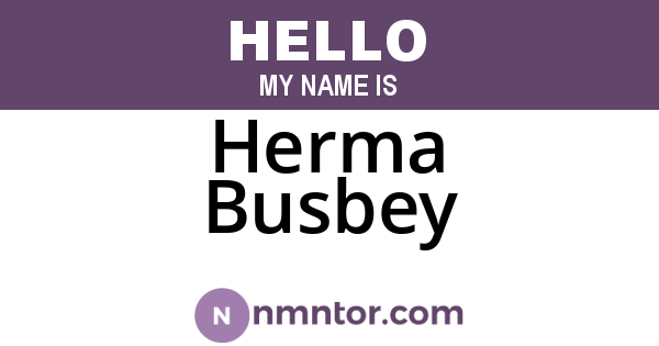 Herma Busbey