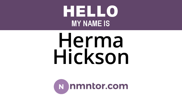 Herma Hickson