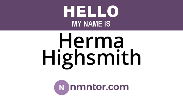 Herma Highsmith