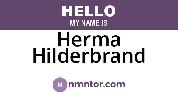 Herma Hilderbrand