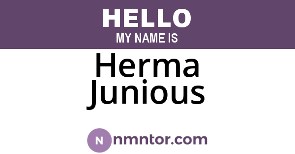 Herma Junious