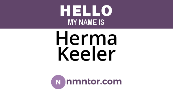 Herma Keeler
