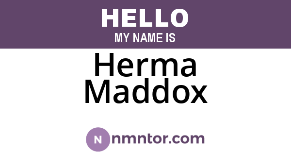 Herma Maddox