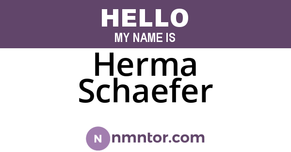 Herma Schaefer