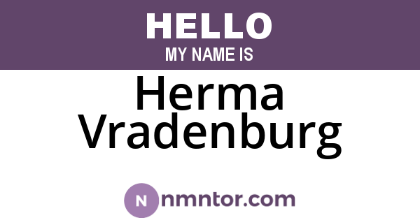 Herma Vradenburg