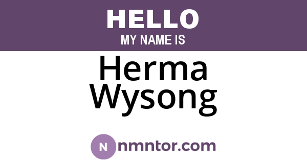 Herma Wysong