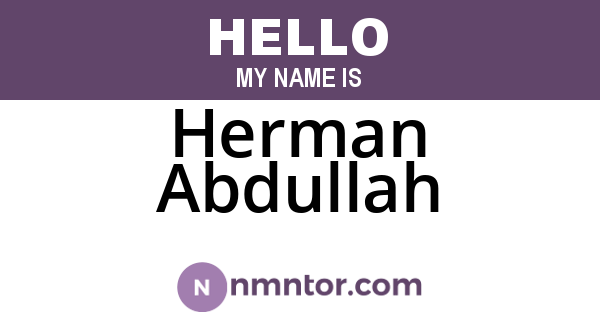 Herman Abdullah