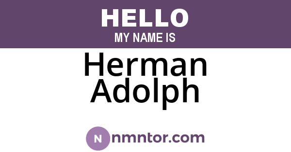 Herman Adolph