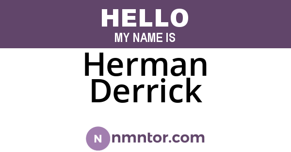 Herman Derrick