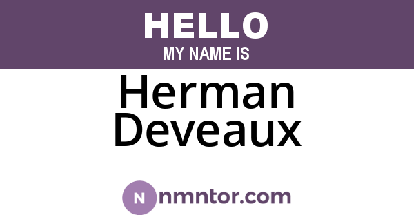 Herman Deveaux