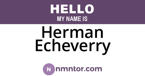 Herman Echeverry