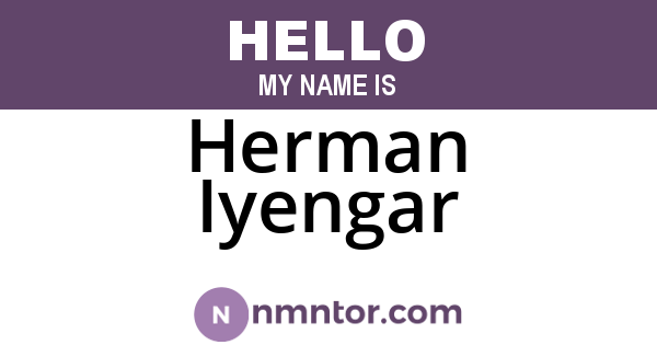 Herman Iyengar