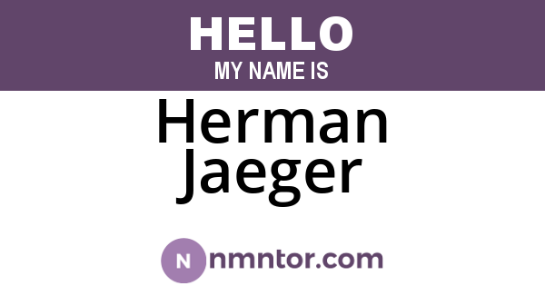 Herman Jaeger