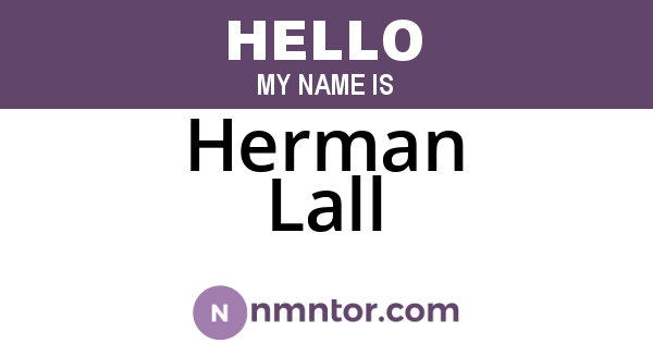 Herman Lall