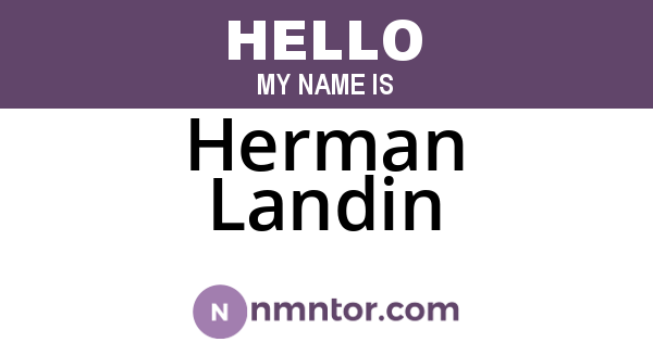 Herman Landin