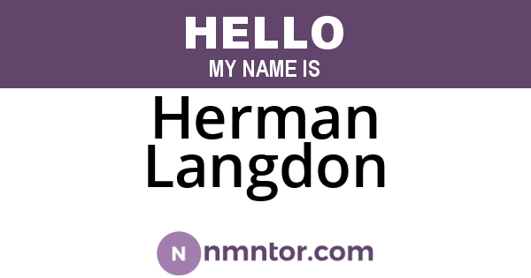 Herman Langdon