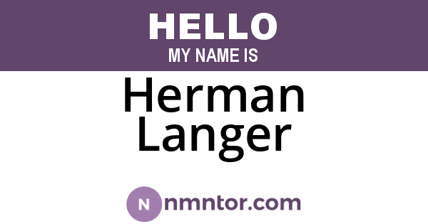 Herman Langer
