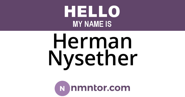 Herman Nysether