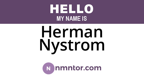Herman Nystrom
