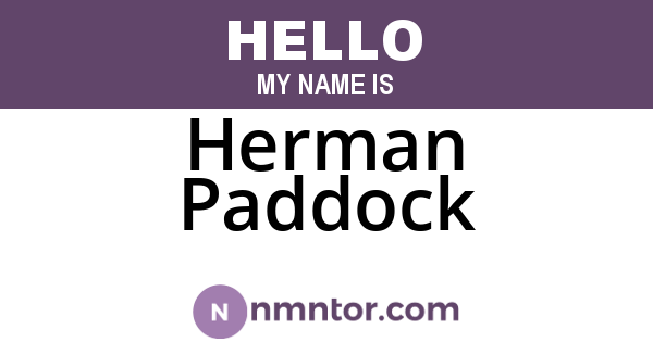 Herman Paddock