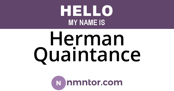 Herman Quaintance