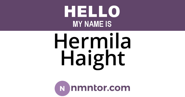 Hermila Haight
