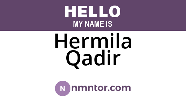 Hermila Qadir