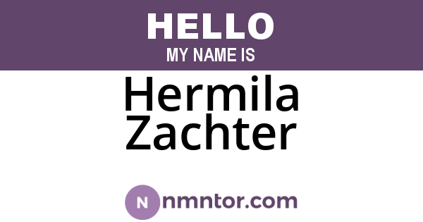 Hermila Zachter