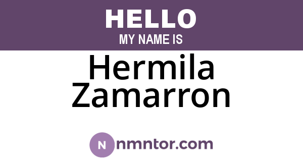Hermila Zamarron