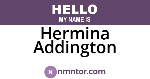 Hermina Addington