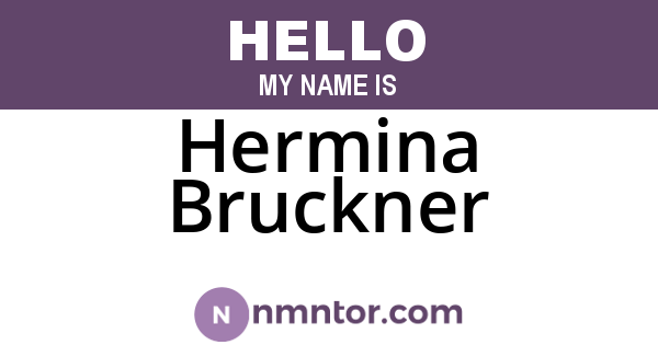 Hermina Bruckner