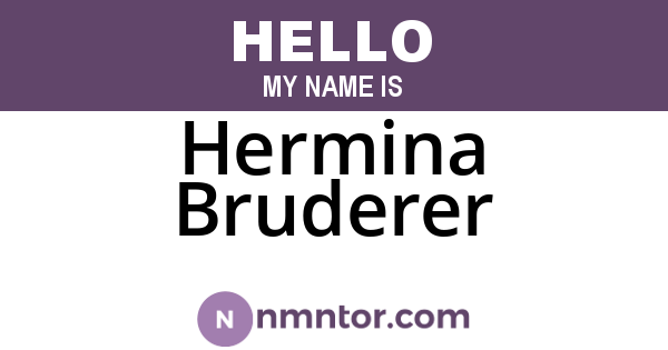 Hermina Bruderer