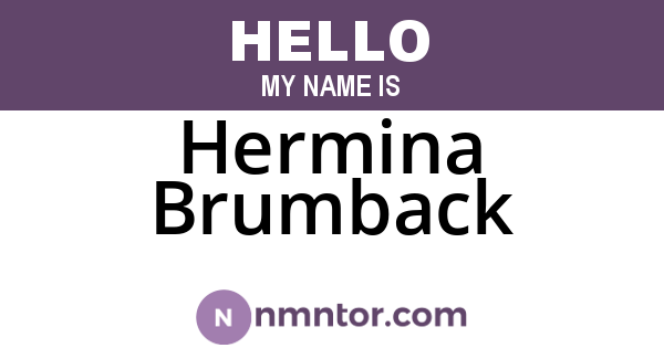 Hermina Brumback