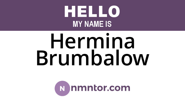 Hermina Brumbalow