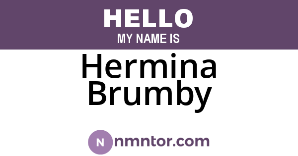 Hermina Brumby