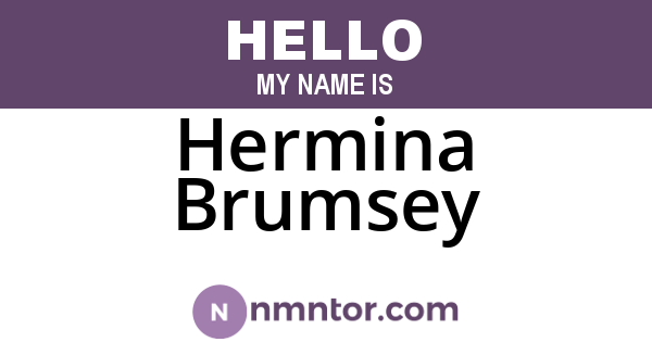 Hermina Brumsey