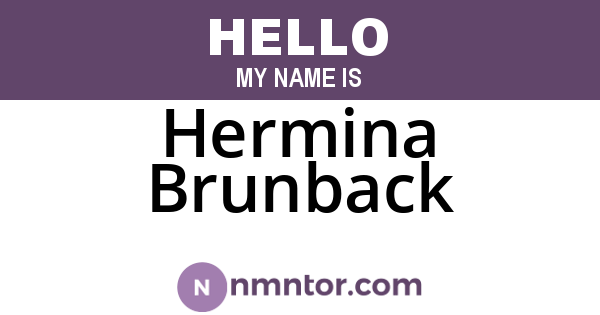 Hermina Brunback