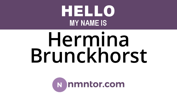 Hermina Brunckhorst